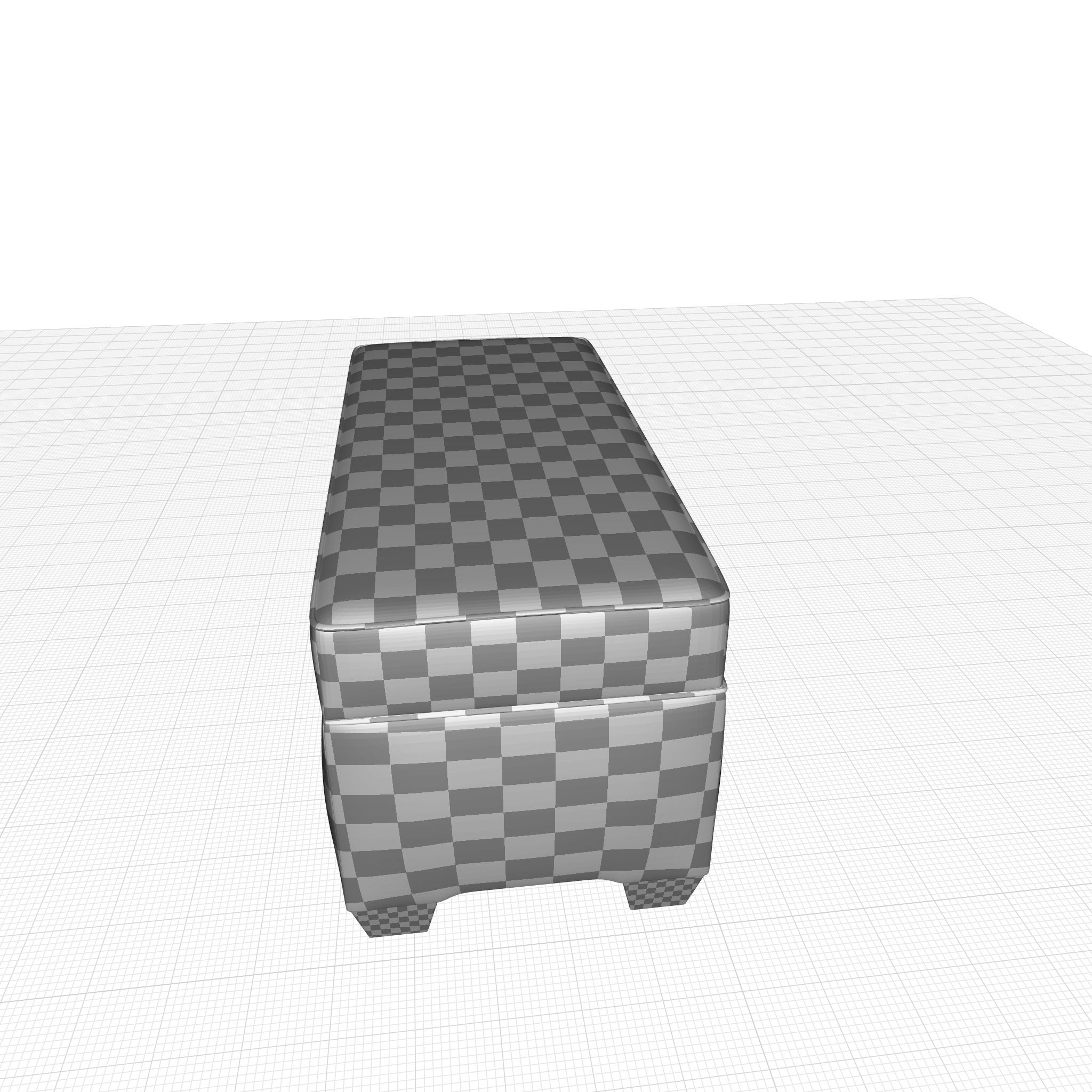 Hada Rectangle Storage Ottoman  3D model_6