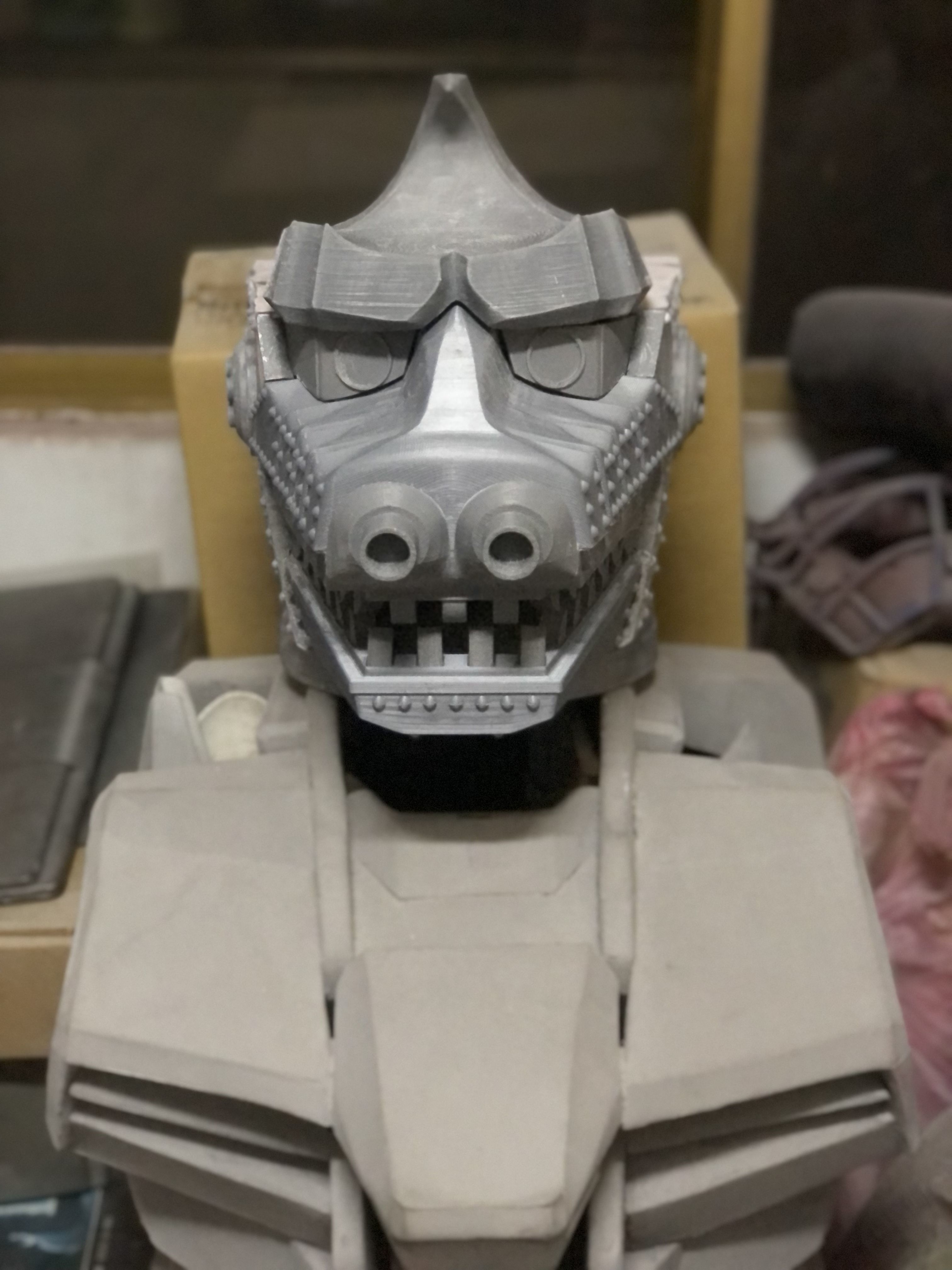 Mechagodzilla 1974 Mecha godzilla head  3D print model_7
