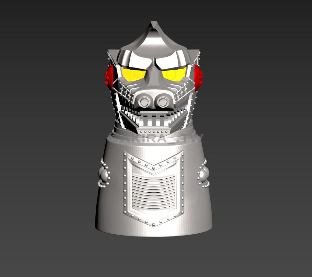 Mechagodzilla 1974 Mecha godzilla head  3D print model_1