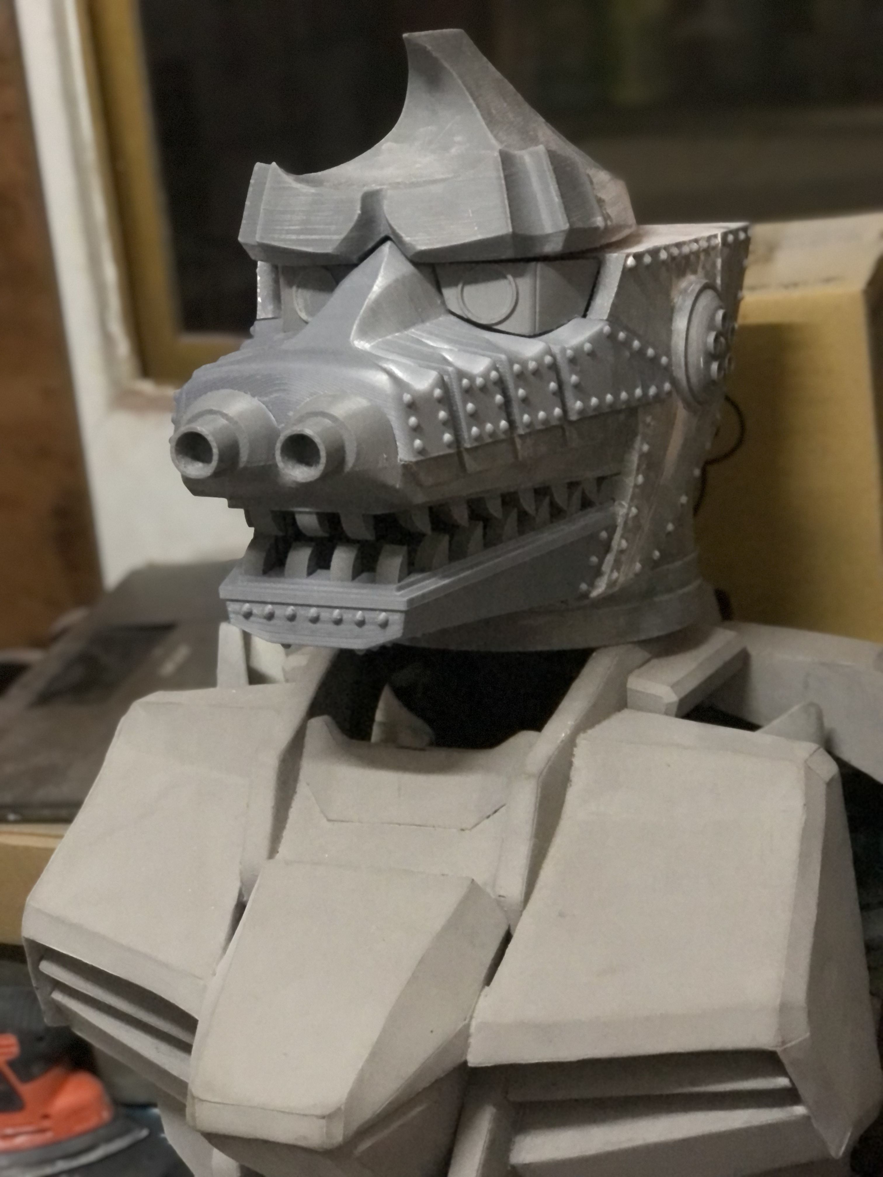 Mechagodzilla 1974 Mecha godzilla head  3D print model_8