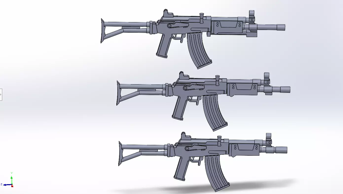 R4-R5-R6 Vector South-African assault rifles 3D print model