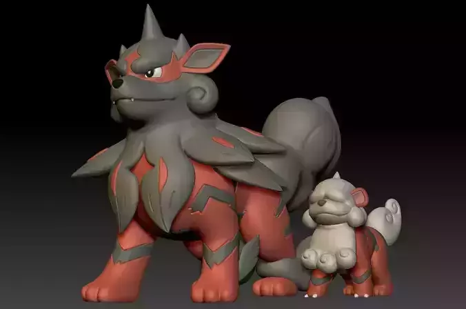 Pokemon Hisuian Growlithe Arcanine