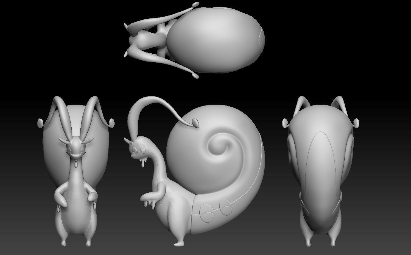 Pokemon Hisuian Sliggoo Goodra 3D print model_2