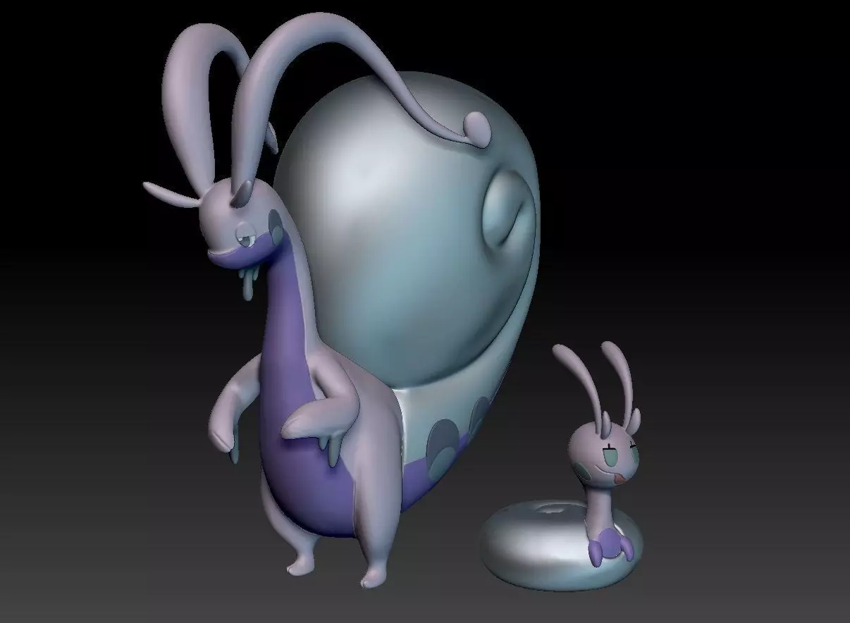 Pokemon Hisuian Sliggoo Goodra 3D print model_0