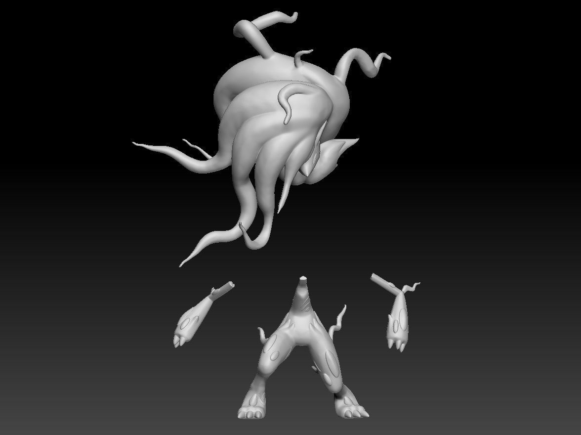 Pokemon Hisuian Zorua Zoroark 3D print model_3