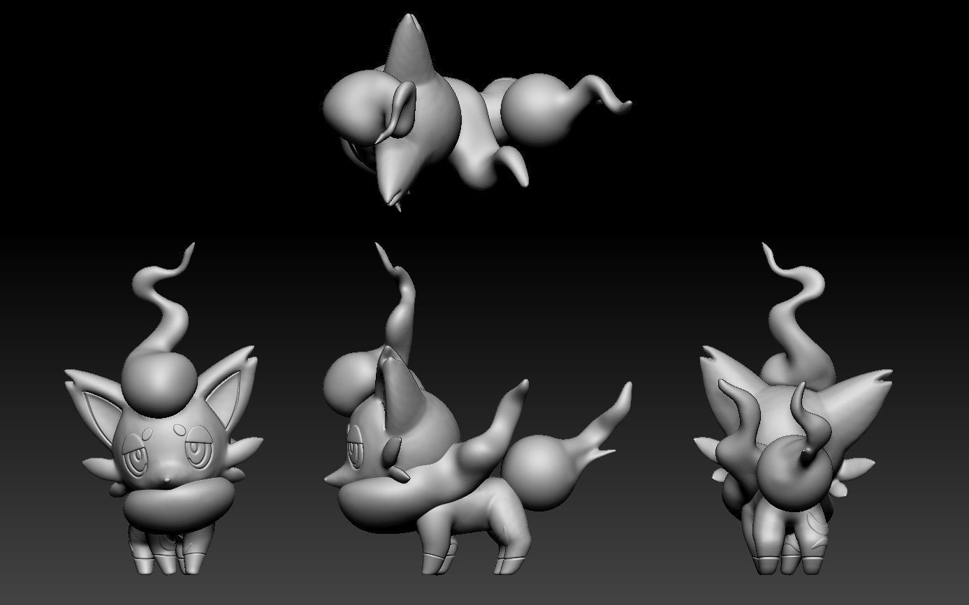 Pokemon Hisuian Zorua Zoroark 3D print model_1