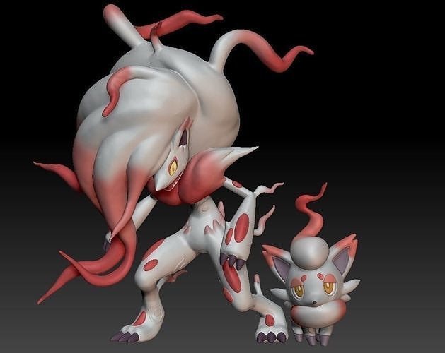 Pokemon Hisuian Zorua Zoroark 3D print model