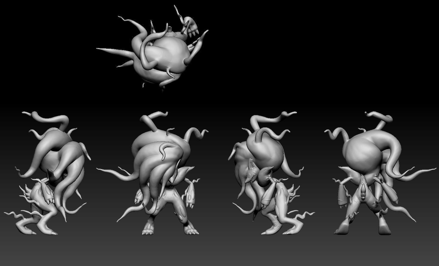 Pokemon Hisuian Zorua Zoroark 3D print model_2