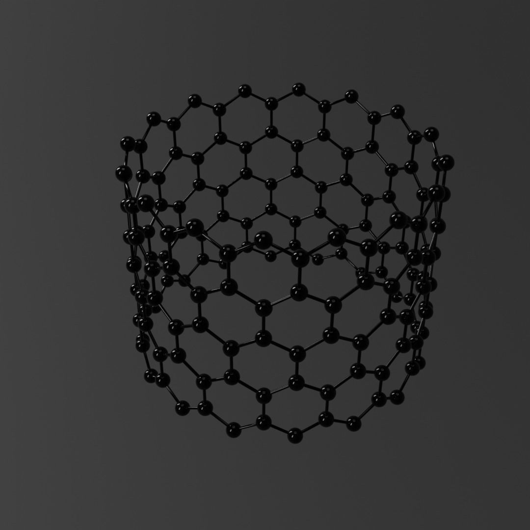 Carbon Nanotube Free 3D model_1