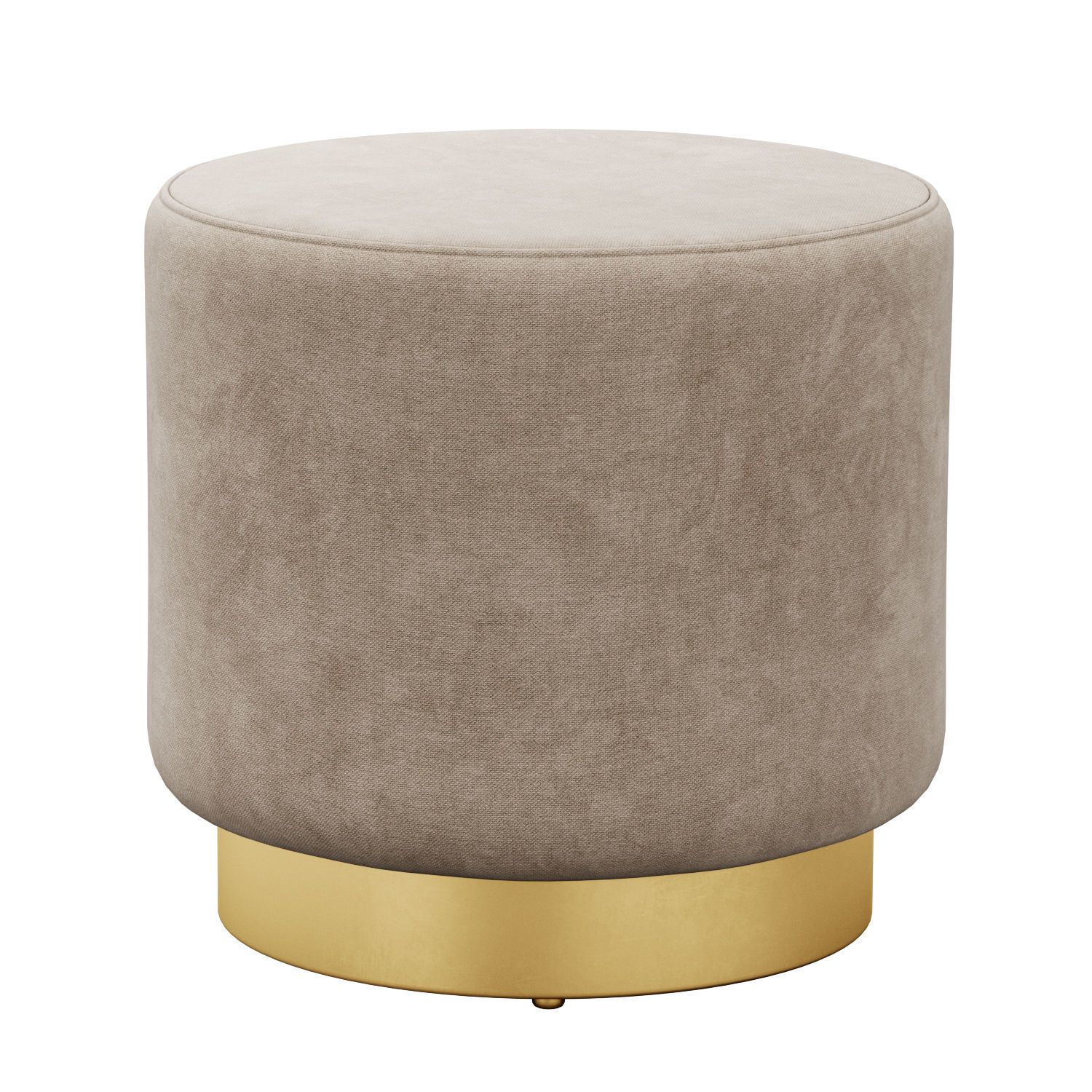 Keira velvet ottoman by Structube 3D model_2