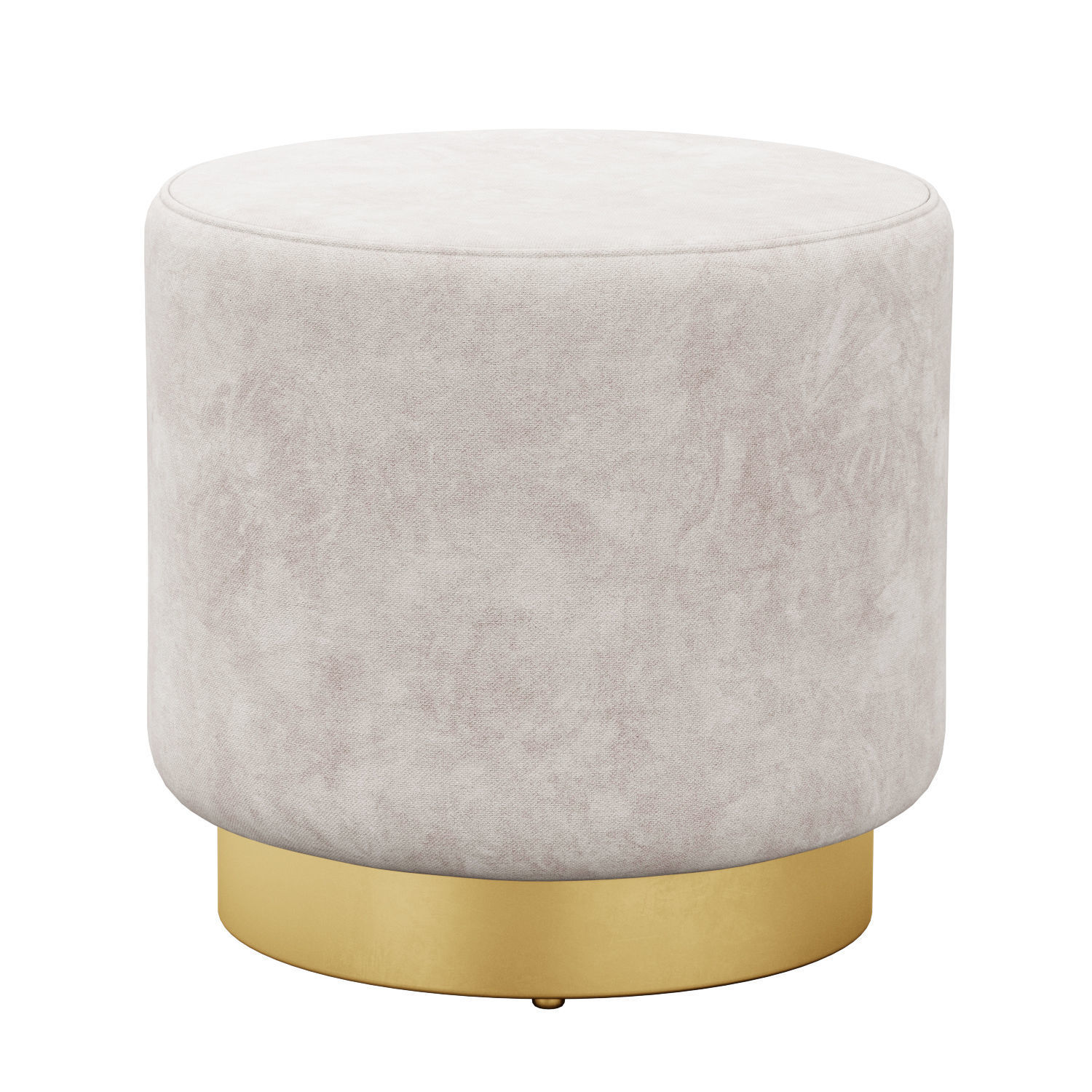 Keira velvet ottoman by Structube 3D model_6