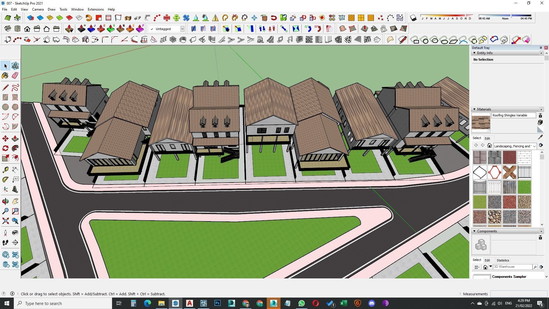 Housing Society Development Design along beach 3D model_24