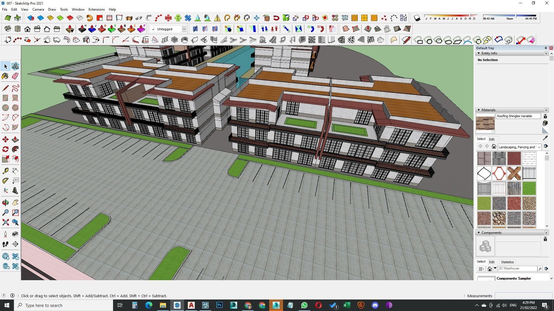 Housing Society Development Design along beach 3D model_26