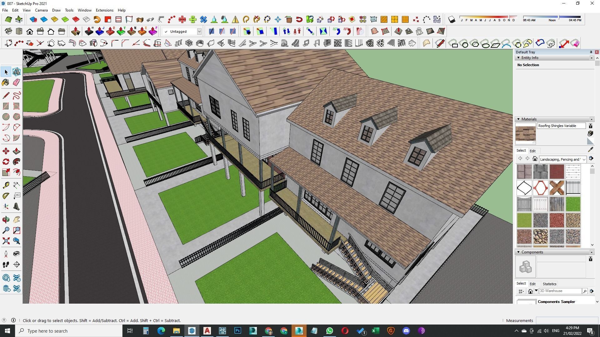 Housing Society Development Design along beach 3D model_22