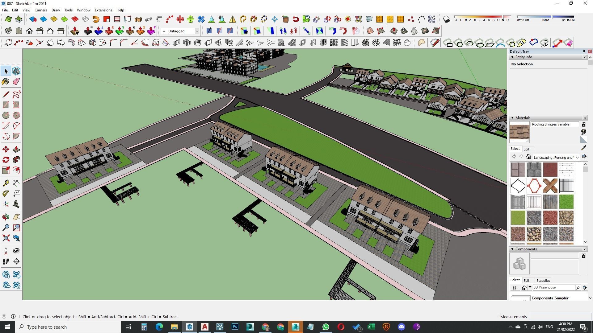 Housing Society Development Design along beach 3D model_39