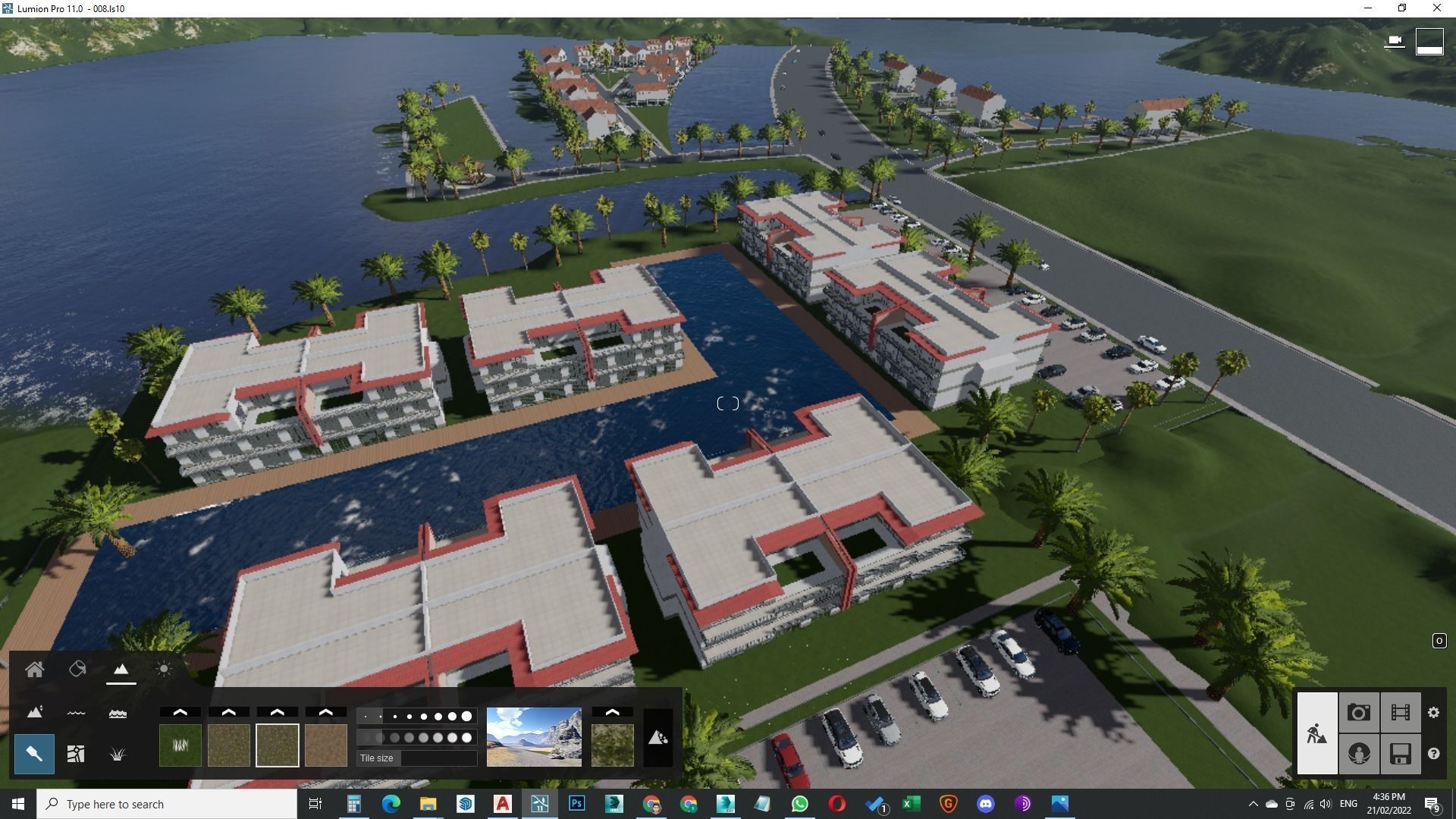 Housing Society Development Design along beach 3D model_40