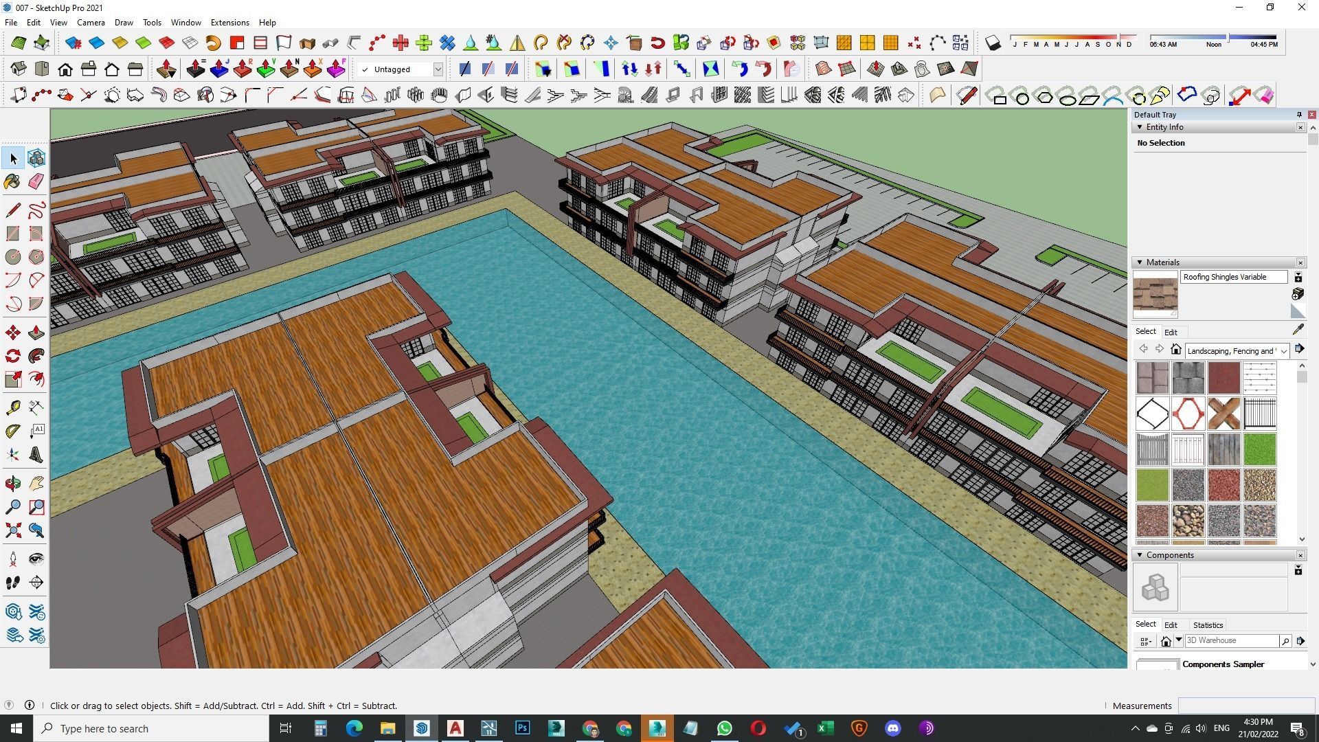 Housing Society Development Design along beach 3D model_29