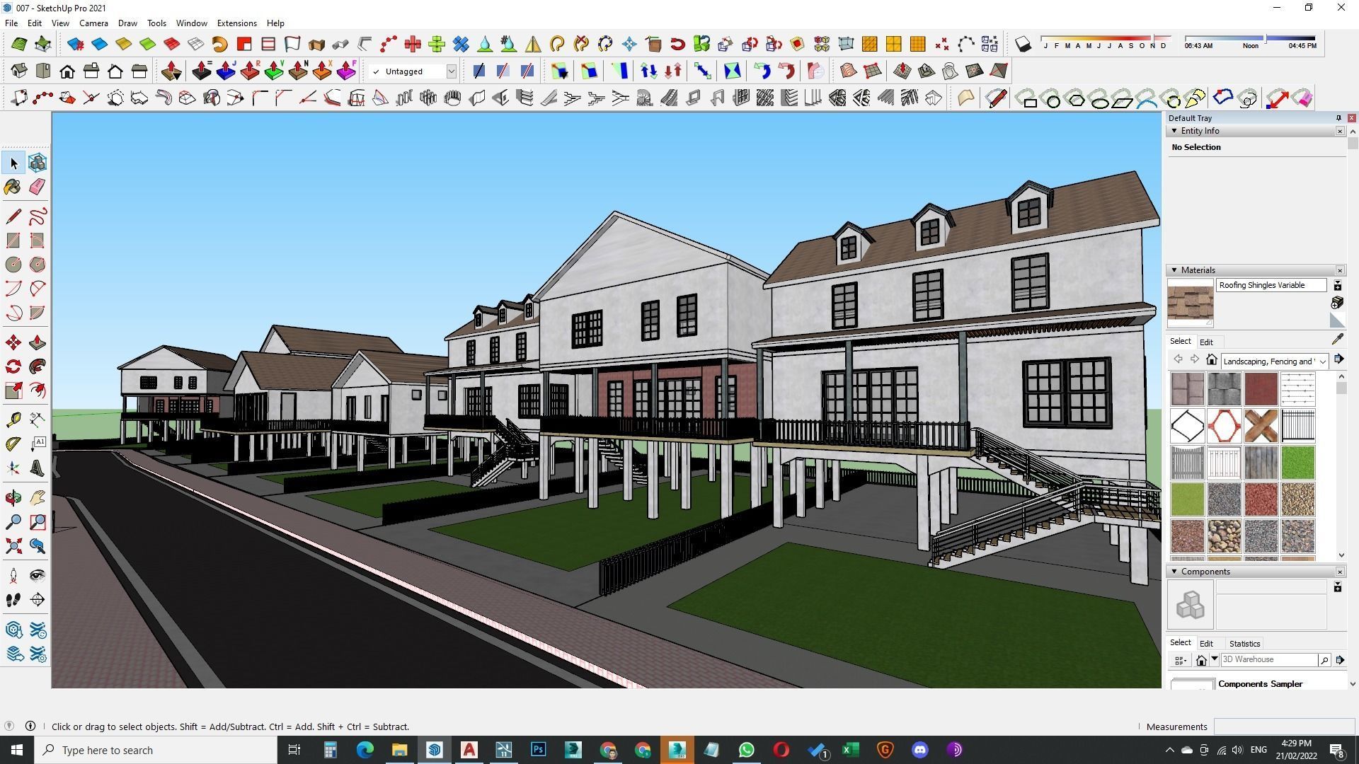 Housing Society Development Design along beach 3D model_21