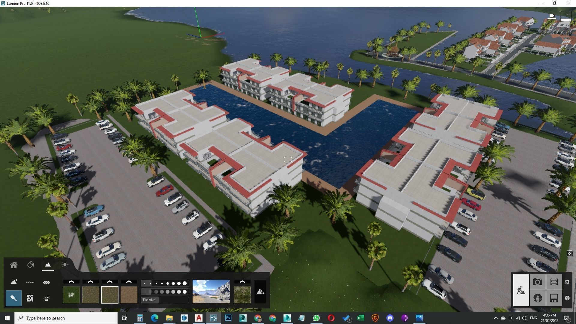 Housing Society Development Design along beach 3D model_42