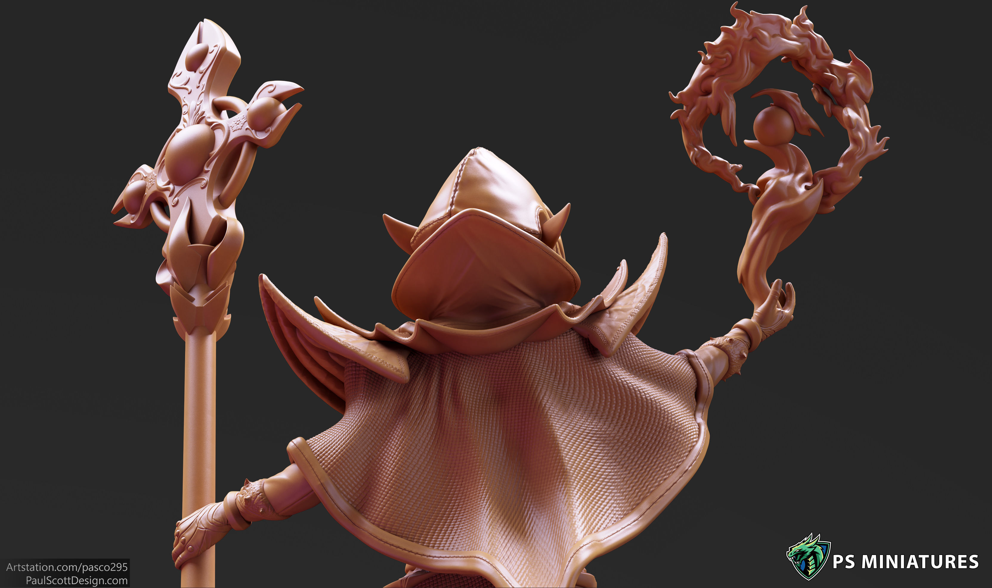 Drow Cleric Pose 1 - 4 Variants and Pinup 3D print model_5