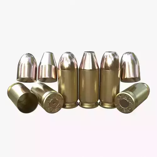 45 ACP AUTO Cartridge Low-poly 3D model
