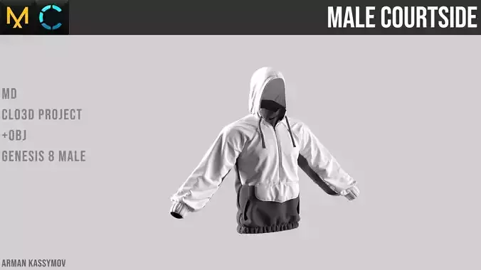 Male Courtside Marvelous Designer Project