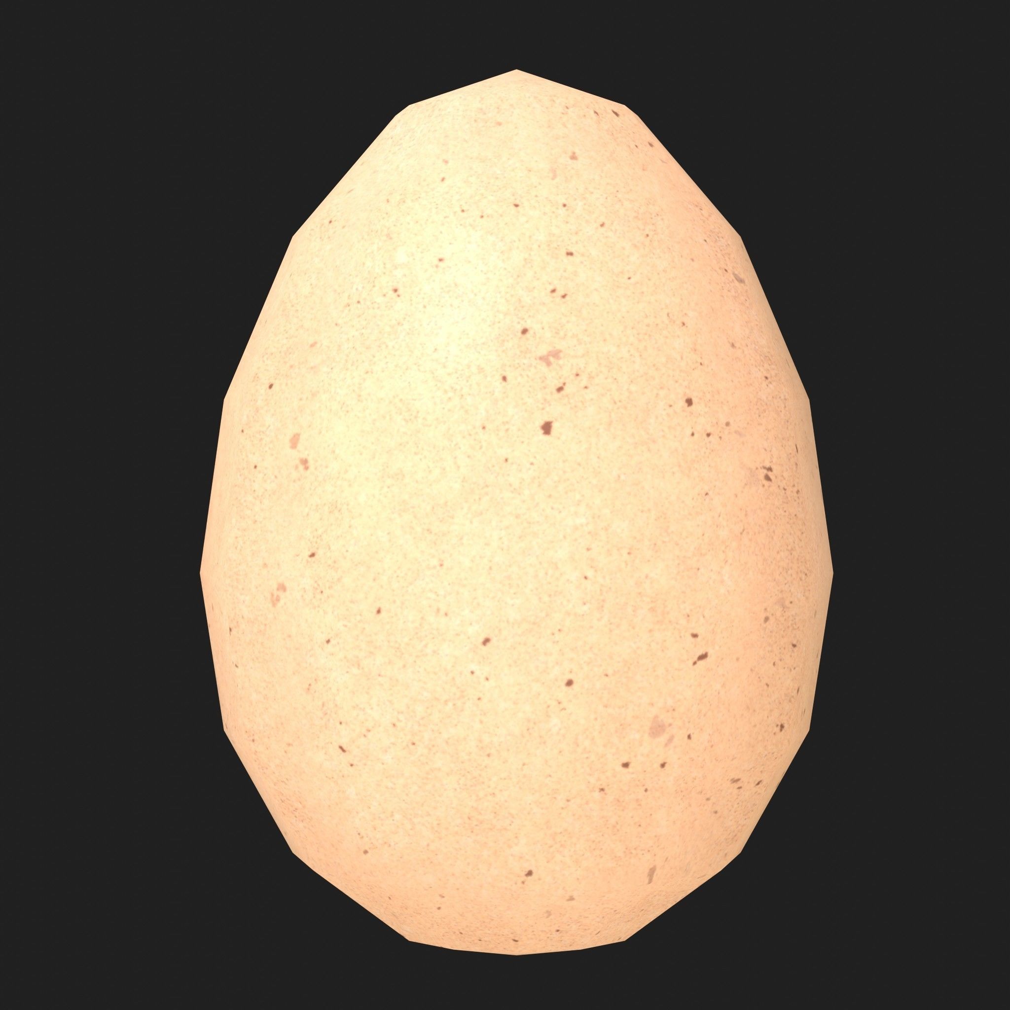 Egg - Cooked Fried and Whole 3 Piece Set Low-poly 3D model_7