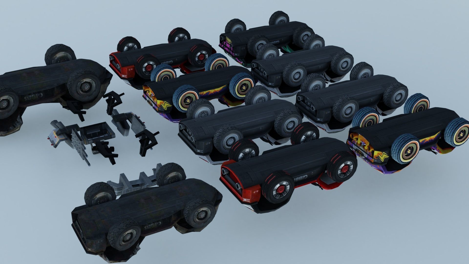 Vehicle car Amphibian 12x 3D model_4