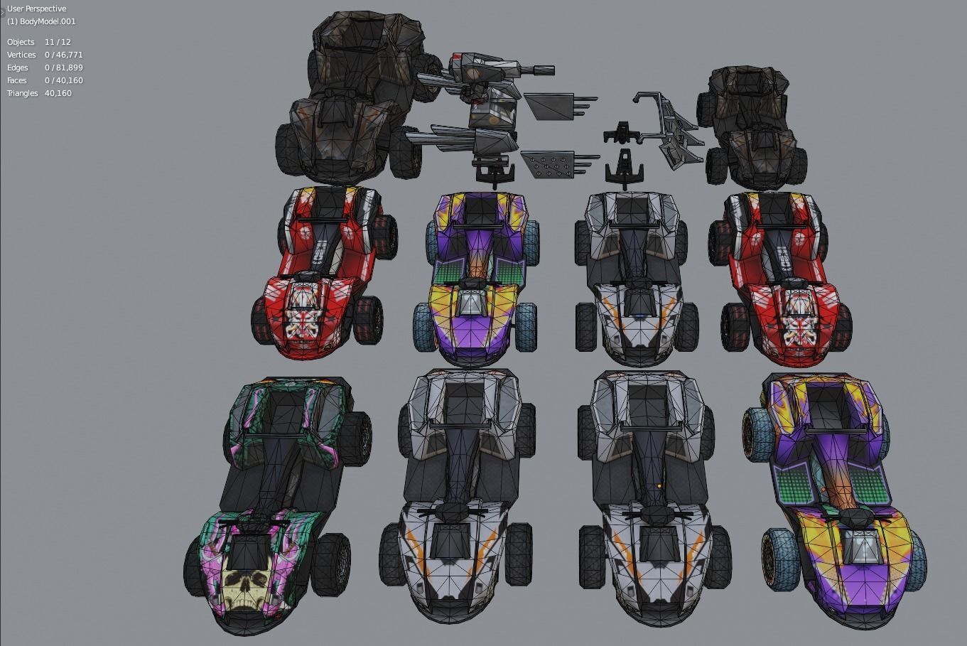 Vehicle car Amphibian 12x 3D model_8