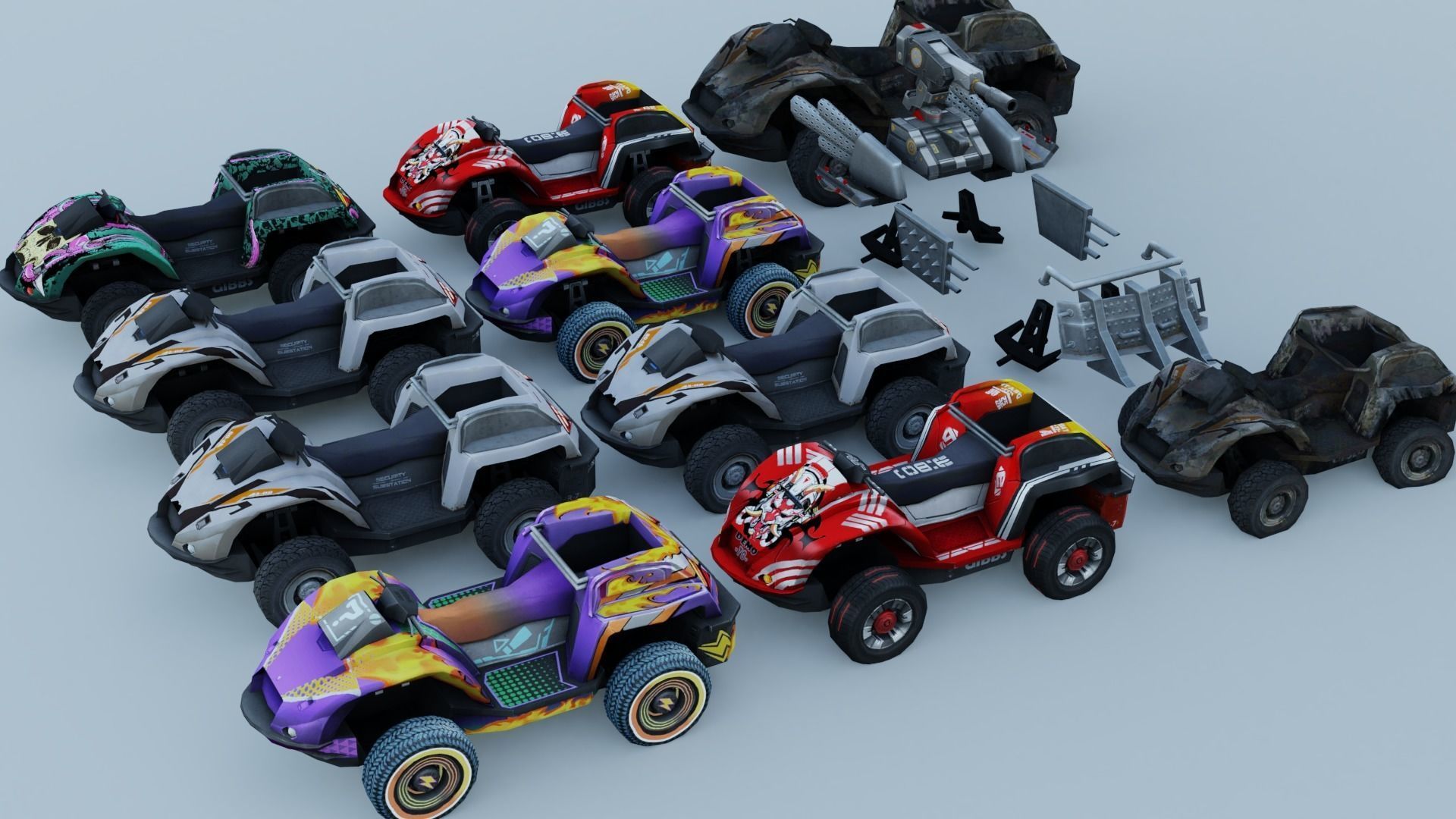 Vehicle car Amphibian 12x 3D model_3