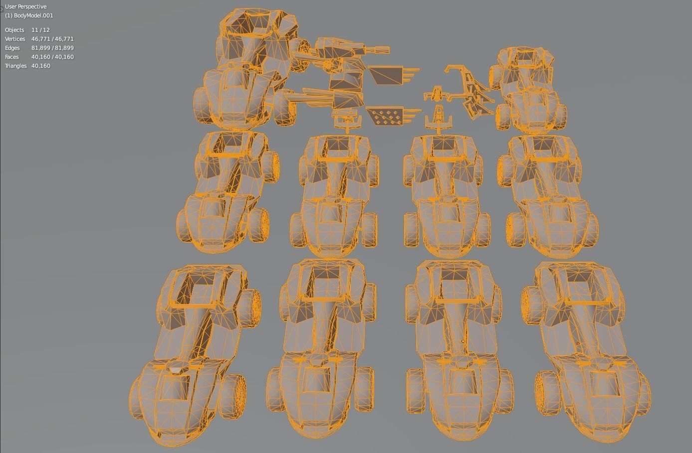 Vehicle car Amphibian 12x 3D model_9