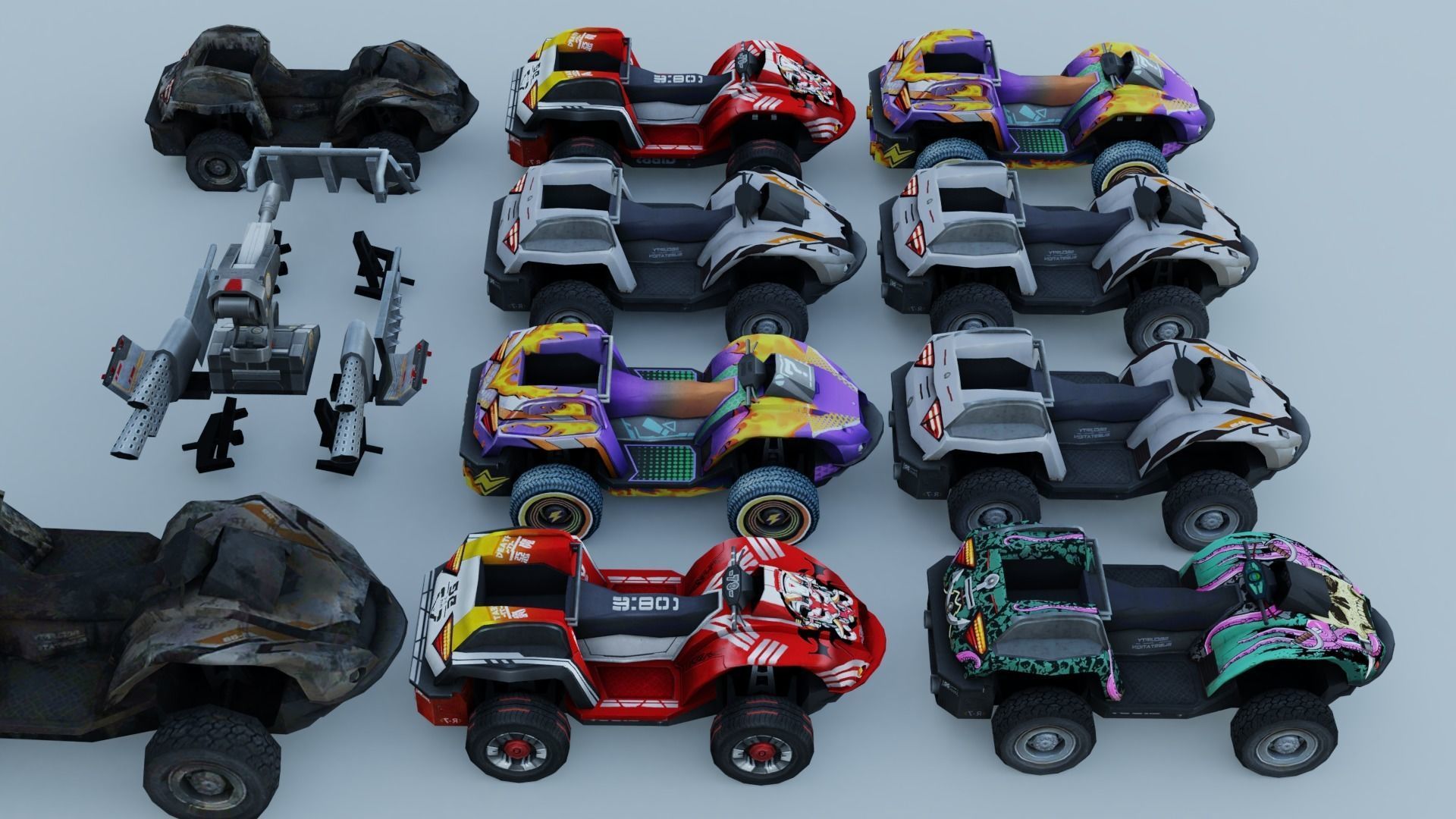 Vehicle car Amphibian 12x 3D model_2