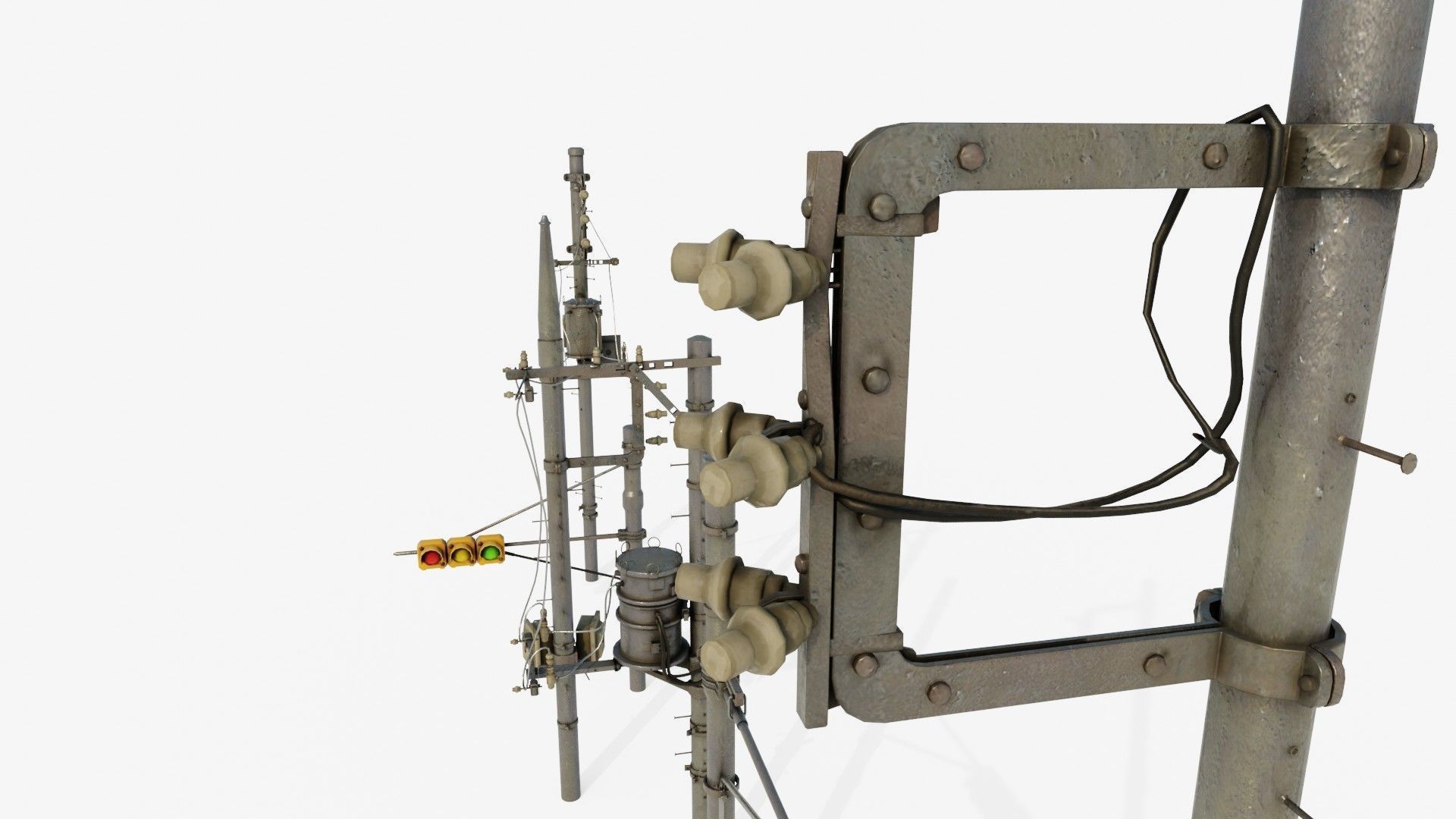 high quality traffic lights with 8k pbr textures  Low-poly 3D model_6