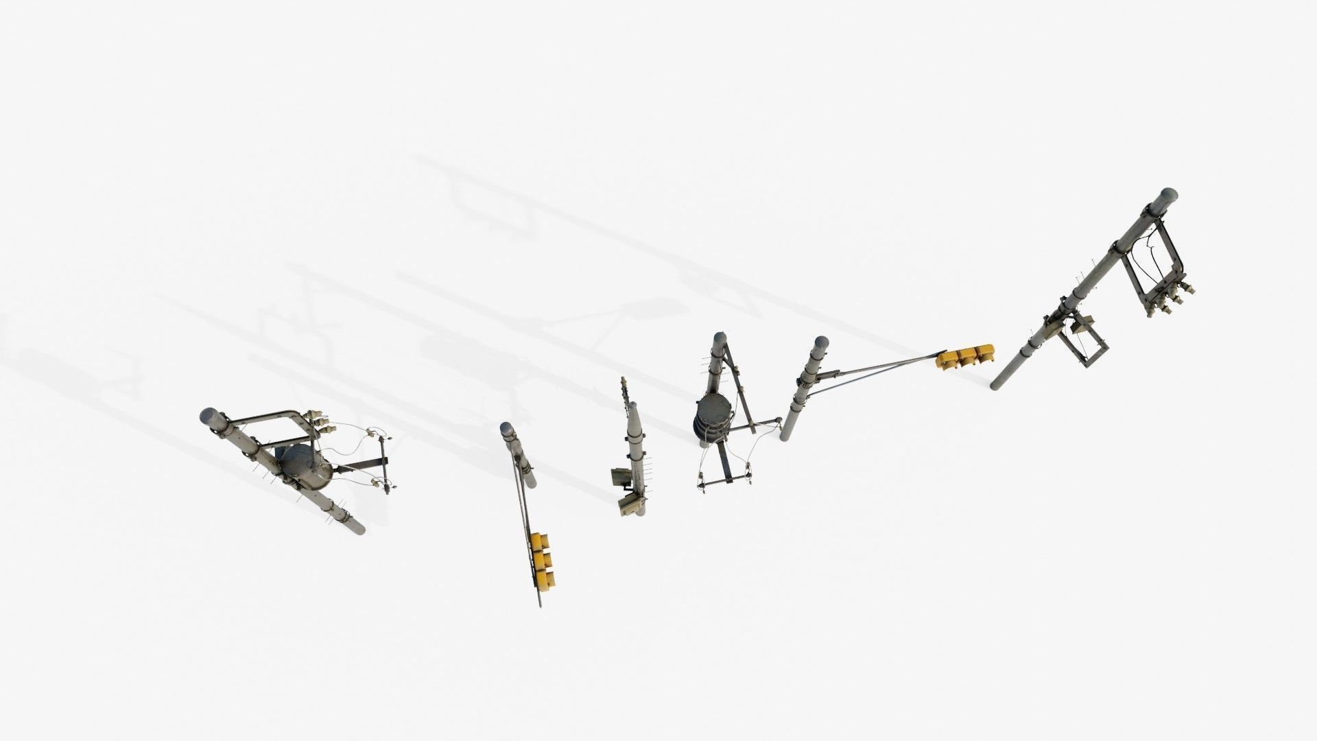 high quality traffic lights with 8k pbr textures  Low-poly 3D model_3