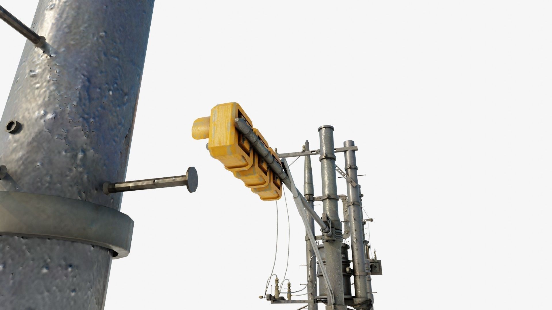 high quality traffic lights with 8k pbr textures  Low-poly 3D model_8