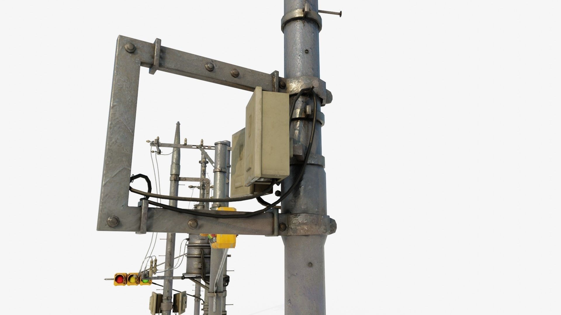 high quality traffic lights with 8k pbr textures  Low-poly 3D model_7