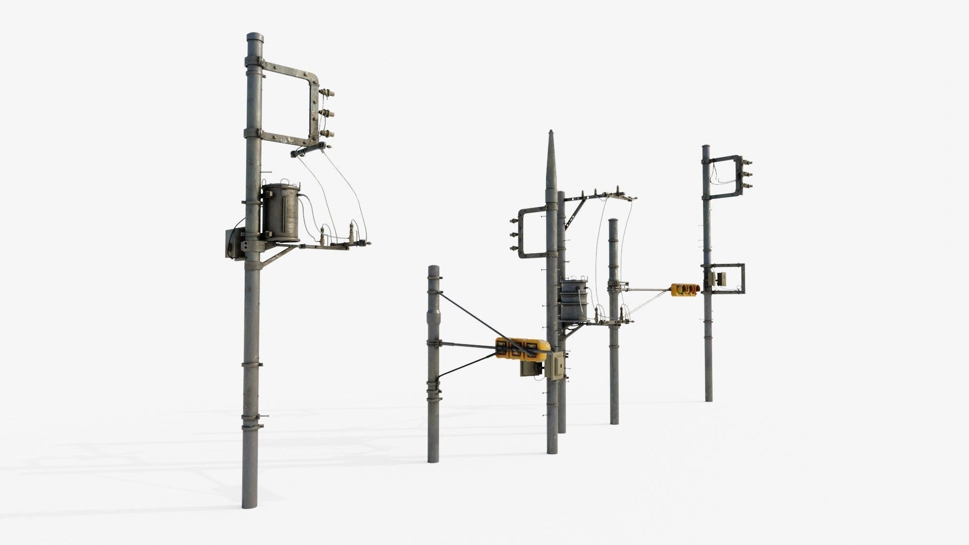 high quality traffic lights with 8k pbr textures  Low-poly 3D model_2