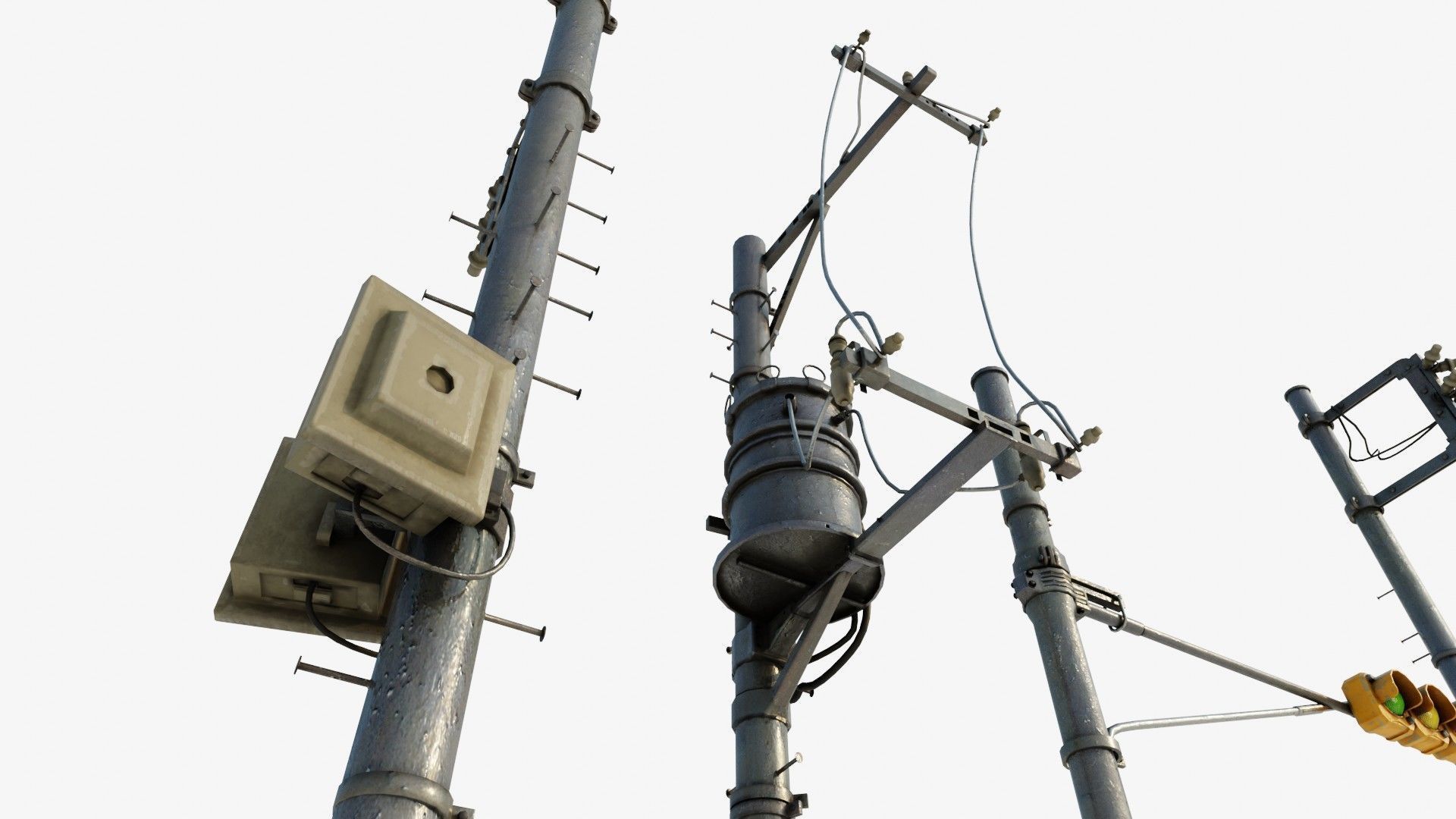 high quality traffic lights with 8k pbr textures  Low-poly 3D model_12