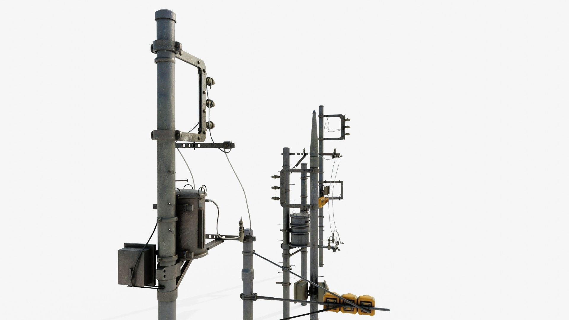 high quality traffic lights with 8k pbr textures  Low-poly 3D model_5