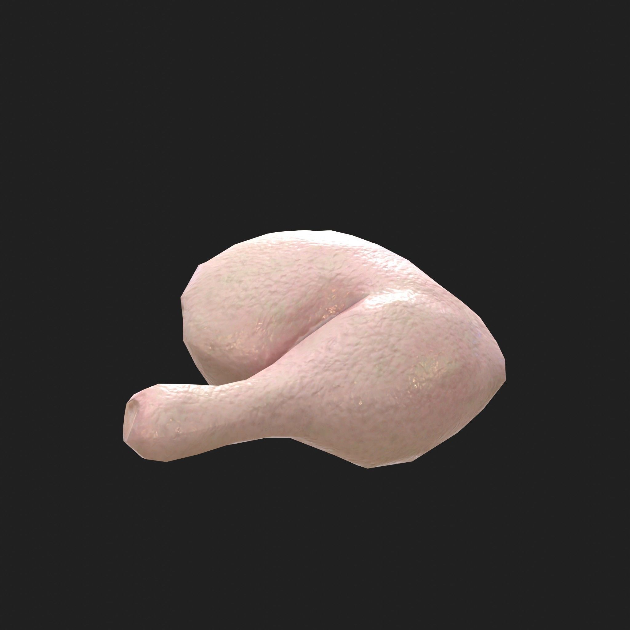 Meat 14 Piece Set - Steak Sausage Rib Fish Chicken Low-poly 3D model_5