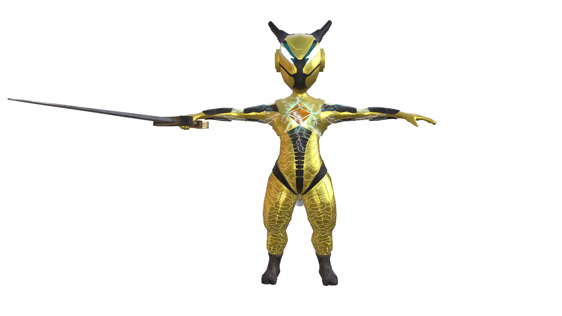 Ethereum Ranger Low-poly 3D model