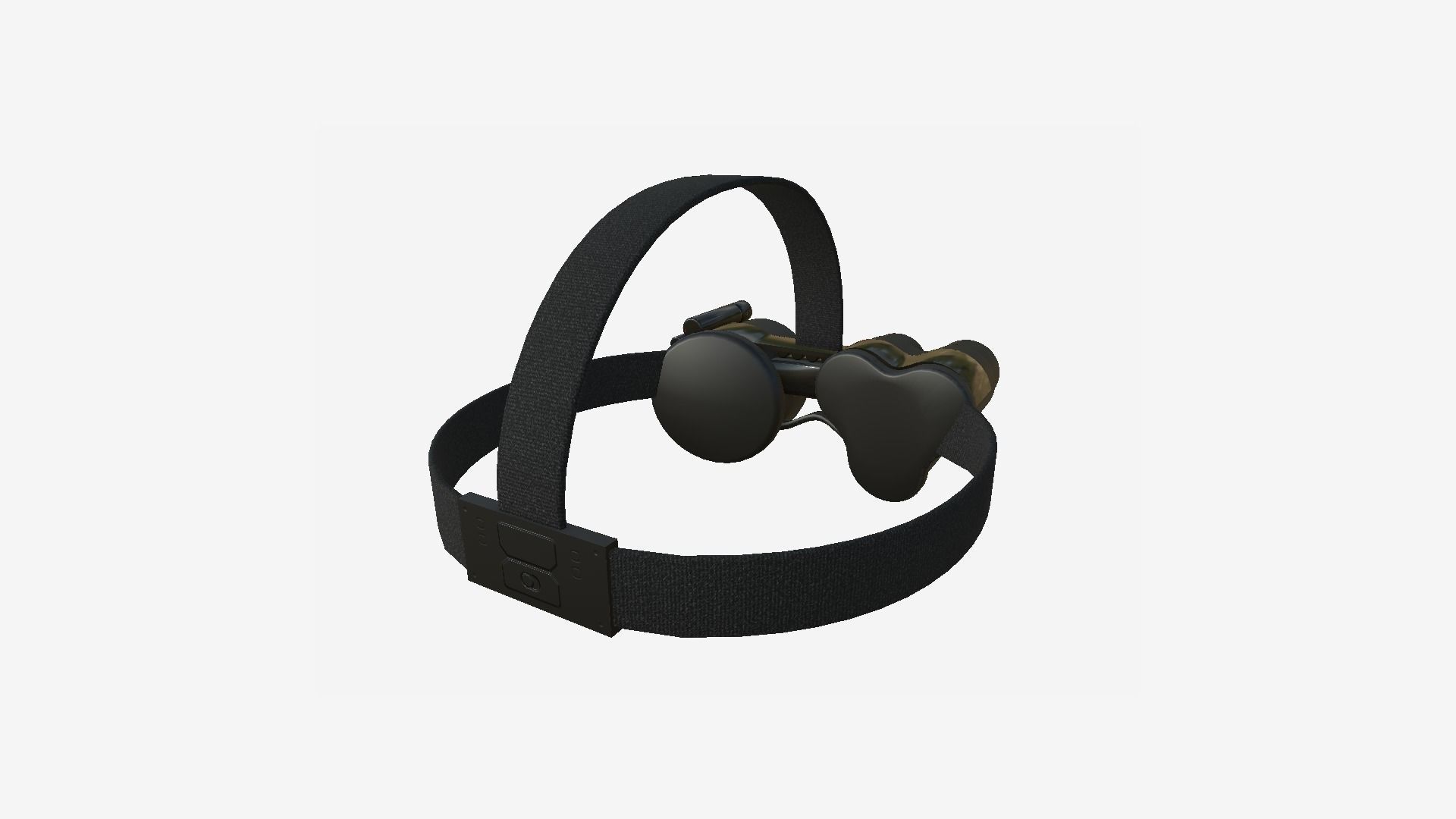 SciFi Glasses J01 Black Red - Character Design Fashion Low-poly 3D model_3