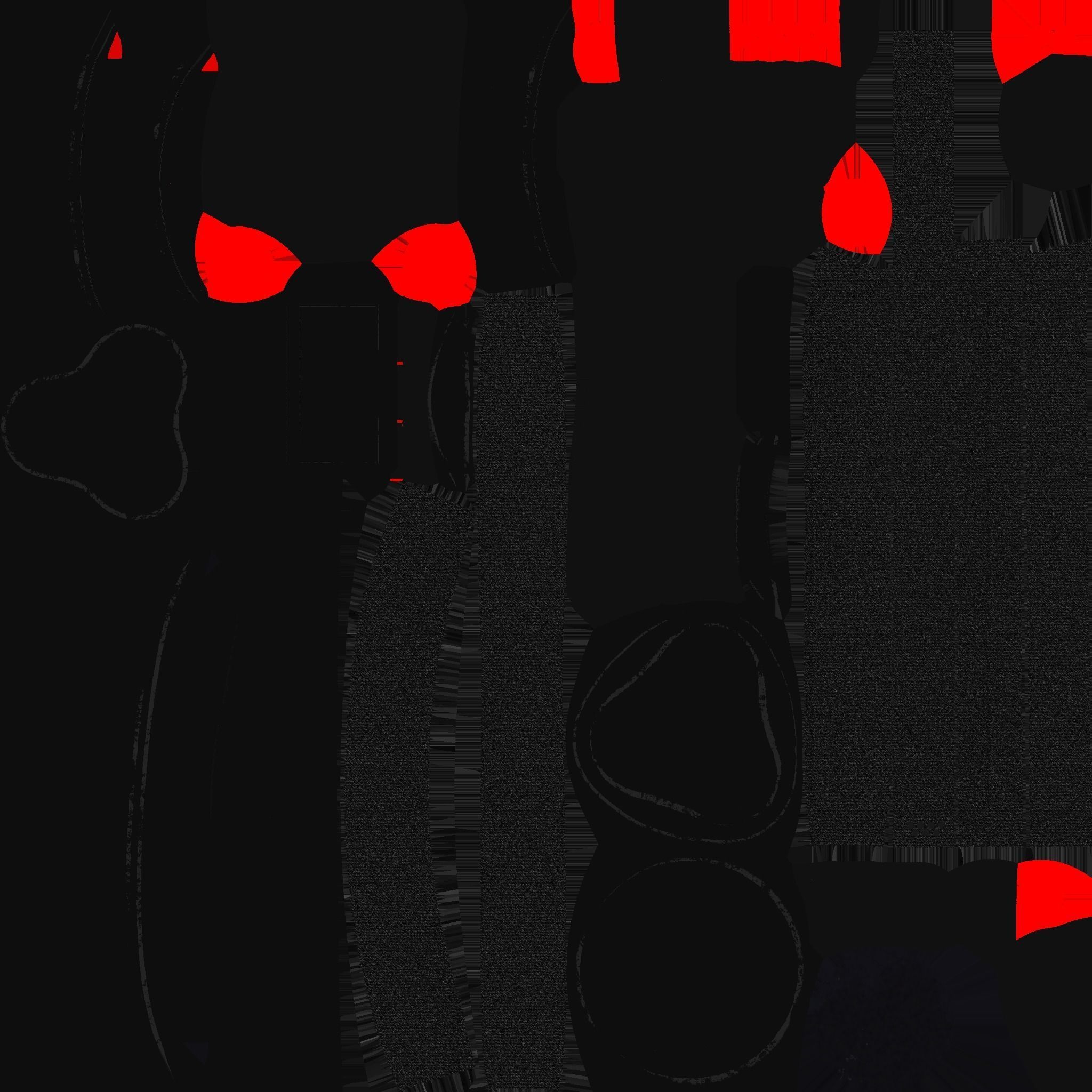 SciFi Glasses J01 Black Red - Character Design Fashion Low-poly 3D model_19