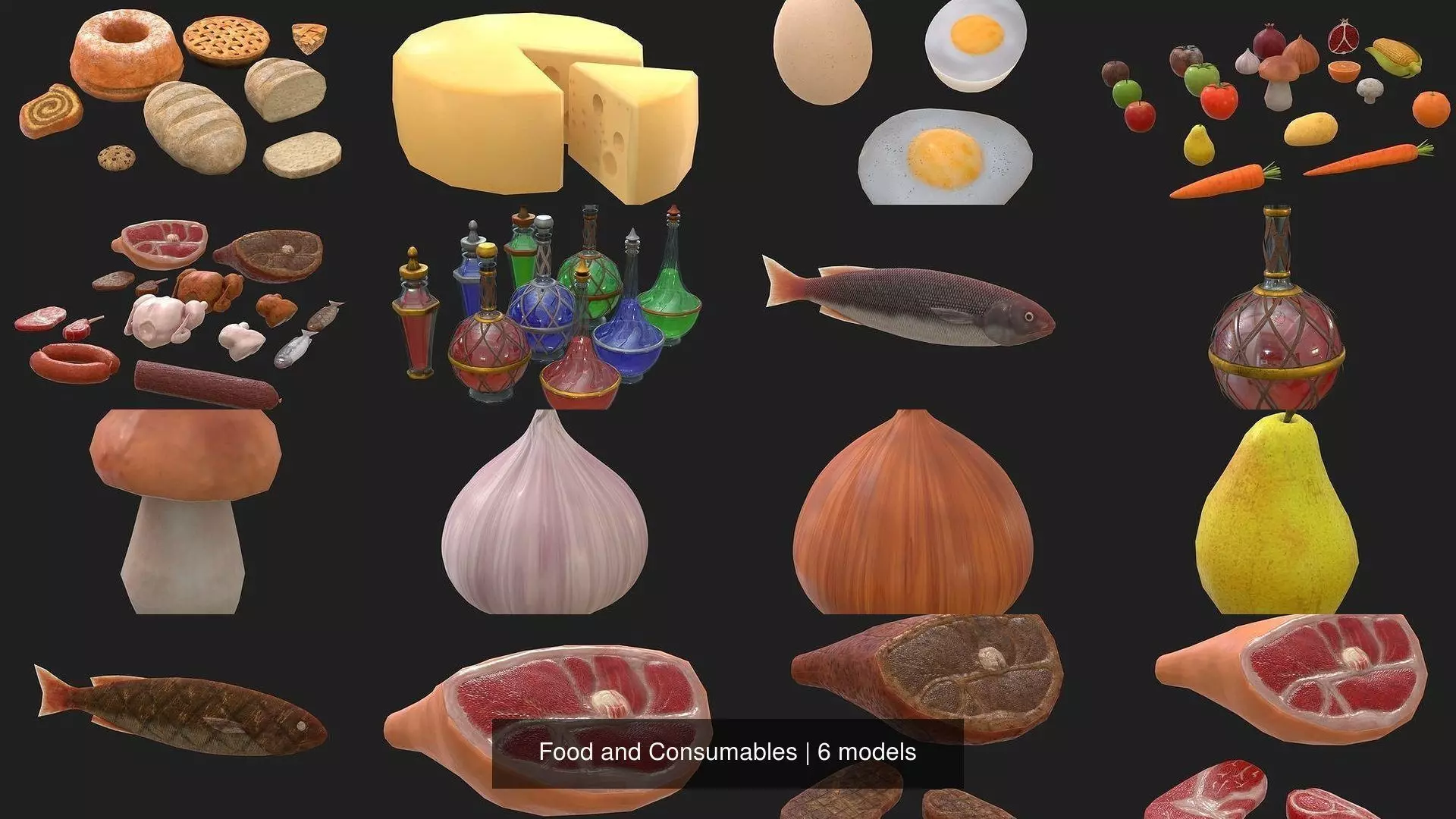 Food and Consumables 3D Model Collection_0