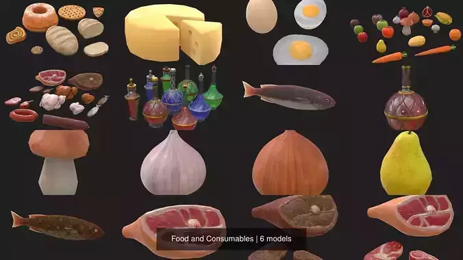 Food and Consumables 3D Model Collection