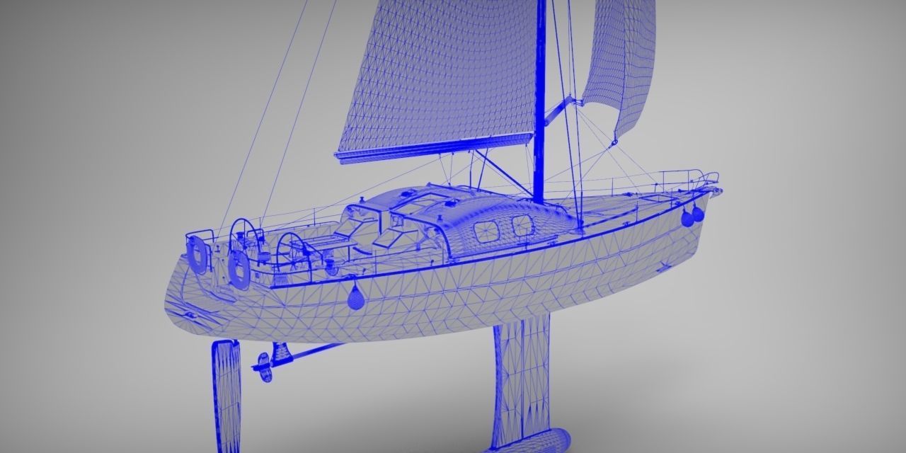 Corvette Ship 3D model_7