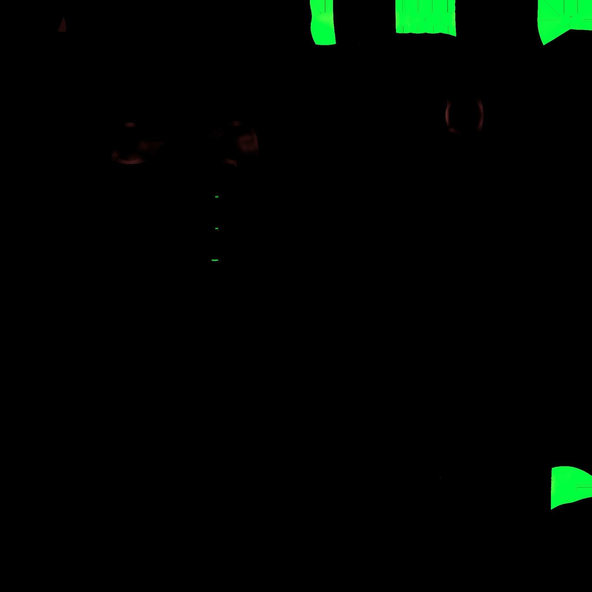 SciFi Glasses J02 Black Green - Character Design Fashion Low-poly 3D model_20