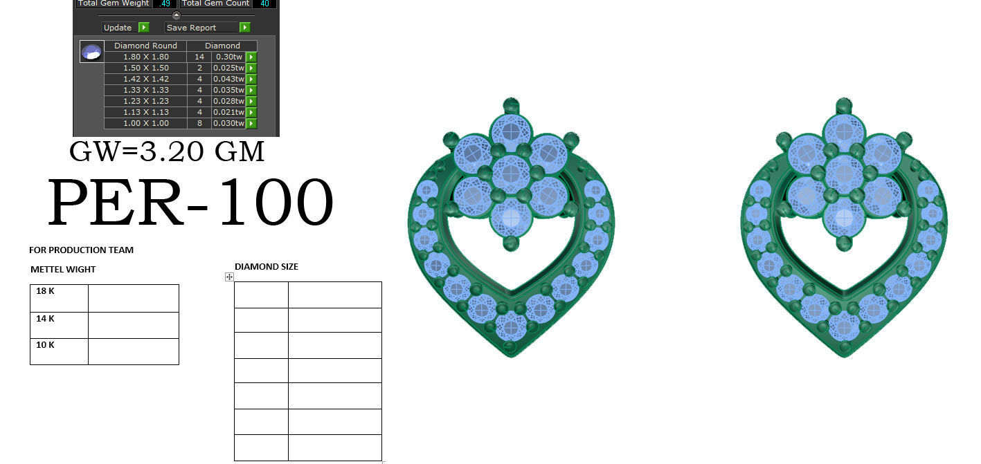 Earrings Collection two gold hoop with diamonds 3D print model_59