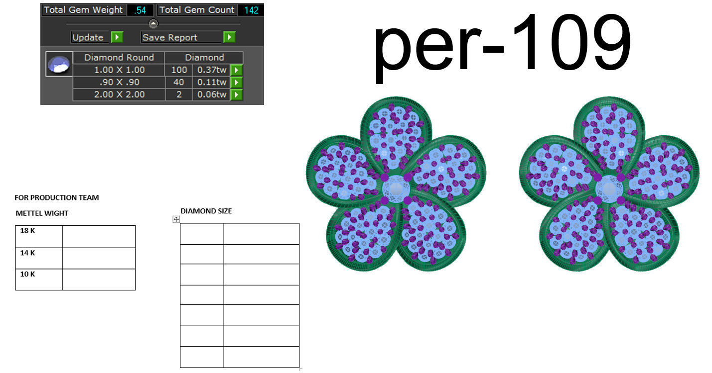 Earrings Collection two gold hoop with diamonds 3D print model_74
