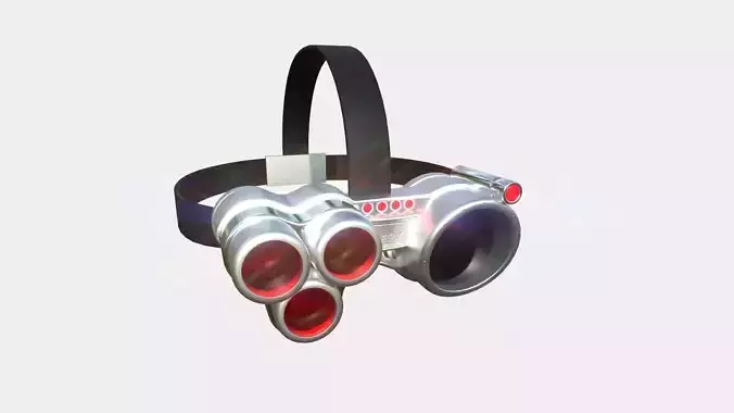 SciFi Glasses J03 Aluminum - Character Design Fashion Low-poly 3D model